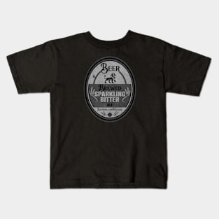 Black and White Brewed Beer Kids T-Shirt